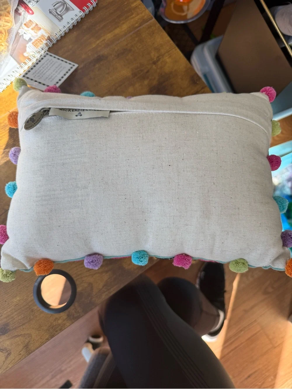 MacKenzie-Child’s NWT Easter bunny decorative pillow